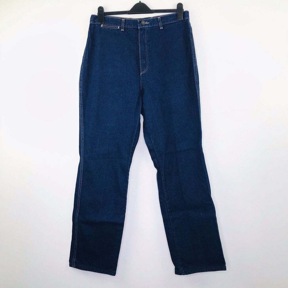 Vintage Wrangler Womens 18 Misses Blue Jeans Full Fit Pockets Straight Leg USA K